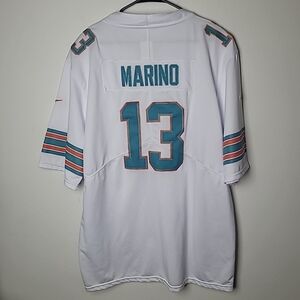 Nike On Field Dan Marino Miami Dolphins #13 NFL Football Jersey White Men’s XL